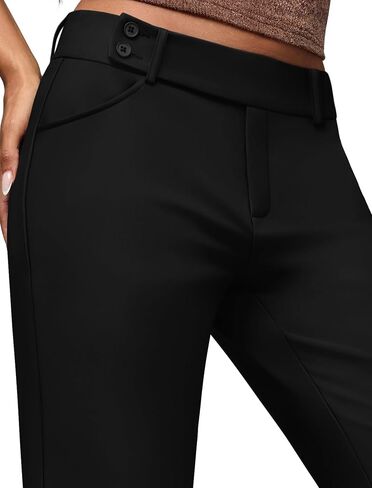 Sampeel Work Pants for Women Wide Leg Dress Pants Palazzo Business Casual Outfits Office Slacks with Pockets Button Stretchy in Kuwait