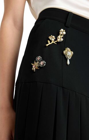 Cinq à Sept Women's Gold Brooches Mini Bane Skirt in Kuwait