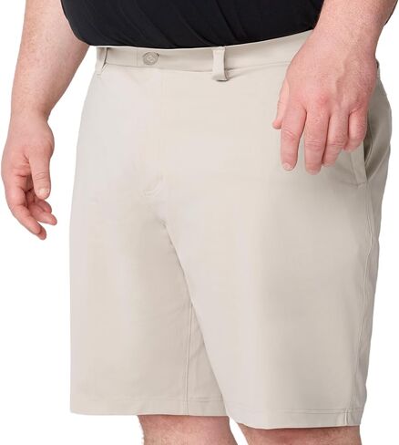 STRONGSIZE Big and Tall 10" Chino Shorts for Men – Interior Stretch Waistband and Button Closure – Up to Size 60 in Saudi Arabia