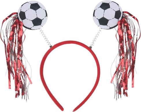 2 Pcs Soccer Elastic Headbands, Football Match Headband, Sports Themed Football Plastic Elastic Hair Accessories, Be Suitable for World Soccer Cup Party Hairband in Saudi Arabia