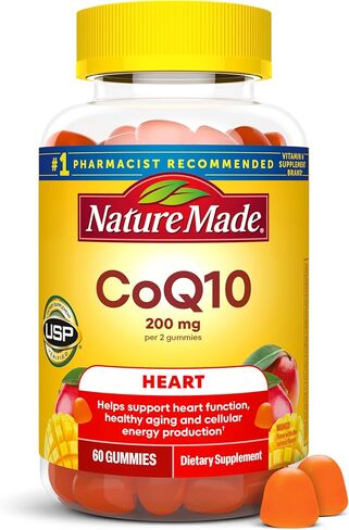 علكات Nature Made CoQ10 200 ملجم لكل جرعة، دعم القلب والطاقة، 60 علكة CoQ10، كمية تكفي لمدة 30 يومًا in Kuwait