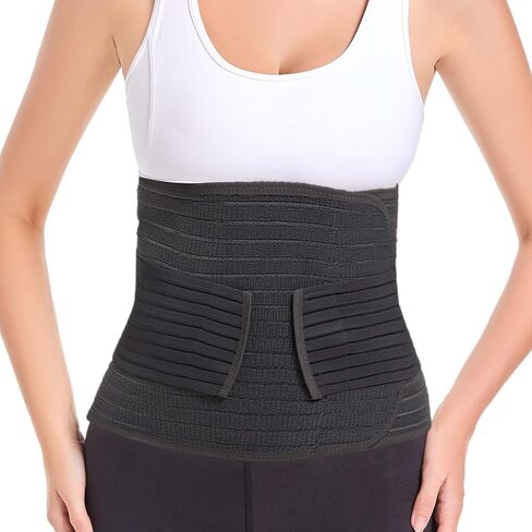Funcy Abdominal Binder Post Surgery for Men and Women, Postpartum Belly Support Wrap Support Recovery Band, C section Tummy Tuck Herina Recovery Compression Belt (Black, One Size) in Saudi Arabia