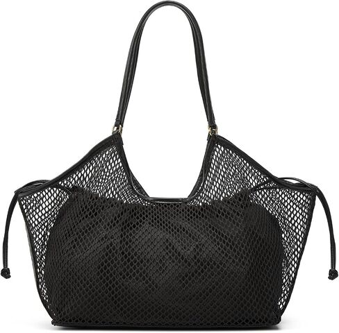 2 Pcs Crochet Tote Bag Women Mesh Summer Beach Bags Slouchy Shoulder Hobo Purse Large Vacation Travel Tote Handbags 2026 in Saudi Arabia