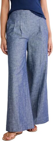 بنطال نسائي واسع الساق من القطن من Ellis Chambray من NIC+Zoe in Kuwait