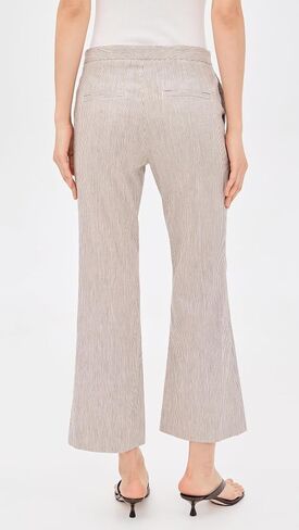Vince Women's Ticking Striped Crop Flare Trouser in Saudi Arabia