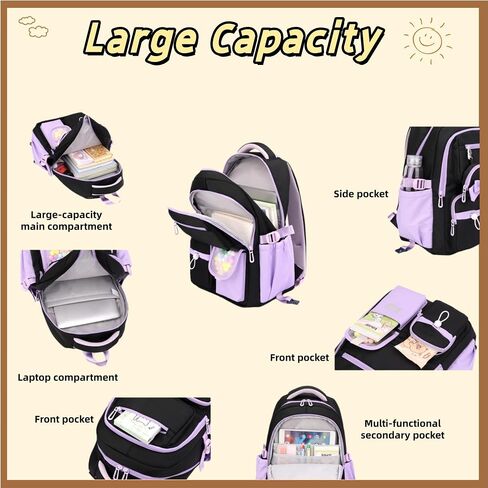 Rolling Backpack for Girls 3PCS Kids Backpack Set Cute Trolley Bags for Elementary Middle High School Wheeled Bookbags in Saudi Arabia