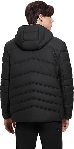 GUESS Men's Leo Tech Quilted Hooded Jacket in Saudi Arabia