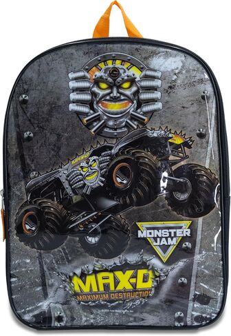 حقيبة ظهر Fast Forward Monster Jam للأطفال - حقيبة ظهر Group Shot للأطفال - حقيبة كتب Monster Truck مع جيوب جانبية وأشرطة مبطنة in Kuwait