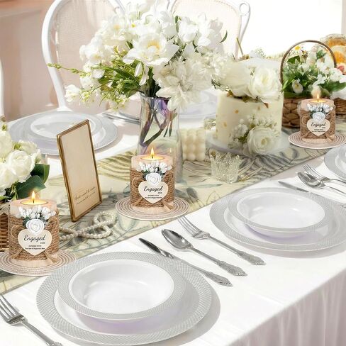 Engagement Gifts for Couples 2026 – Rustic Wooden Candle Holder with 4 Tealight Candles, Thoughtful Gift for the Bride to Be, Features Engaged 2026, Wedding Keepsake & Bridal Shower Favor in Saudi Arabia
