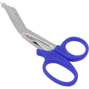 MMD Medical Scissors, EMT, Trauma & HouseHold Shears - 6 Inch Premium Quality Stainless Steel Bandage Scissors - Premium Medical Shears - Fluoride-Coated with Non-Stick Blades (Black)