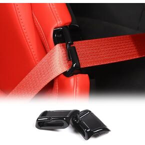 Seat Belt Guide Holder Replacement Compatible with Chevrolet C8 Corvette Stingray 2020-2024, Car Seat Accessories (Red)