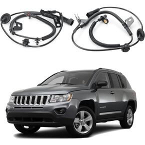 Set of 2 ABS Sensors Rear Left and Right Compatible with Dodge Caliber (07-12) FWD, Jeep Compass Patriot (07-17) FWD, 5105062AA+ 5105063AB Wheel Speed Sensor