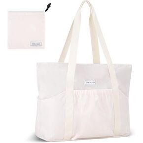 Tote Bag for Women, Foldable Nylon Tote Bag With Zipper Large Shoulder Bag Top Handle Handbag