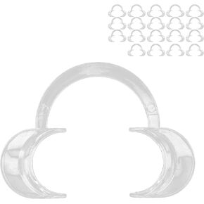 20pcs Disposable Lip Cheek Retractor, C-Shape Teeth Whitening Cheek Retractor for Mouthguard Challenge Game,Transparent C‑Shape Teeth Whitening Mouth Opener, (Transparent Medium) in Saudi Arabia
