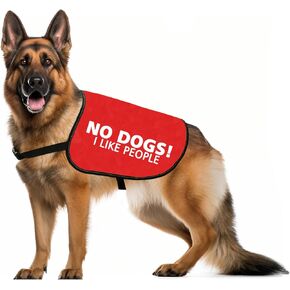 سترة JXGZSO No Dogs I Like People Dog سترة أعطني سترة تحذير بشعار المشي في الفضاء (ممنوع الكلاب والناس M)