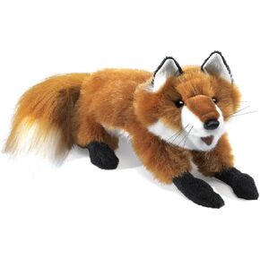 Folkmanis Small Red Fox Hand Puppet, Red, White, Black