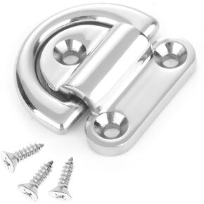 Atibin Heavy Stainless Folding Pad Eye Sail Steel D Ring Anchor Marine Deck Folding Pad Eye SUS316