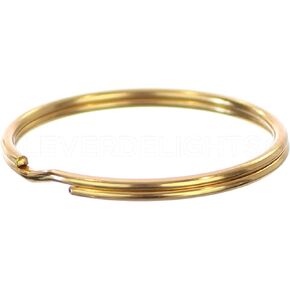 CleverDelights 2" Key Rings - Gold Color - 10 Pack - Large Split Key Rings - 2 Inch