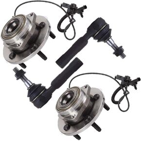 SCITOO 4pcs Front Wheel Hub Assembly Suspension Kit - Fit for Dodge Dakota for Mitsubishi Raider Outer Tie Rod End Wheel Hub Bearing - 513229