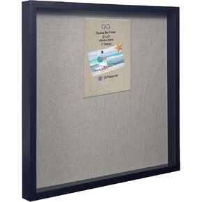 G.A.Design 14x14 Solid Wood Shadow Box Frame for Keepsakes, Pictures, Flowers or Disney Trading Pins - Comes with 2 Background Options: Black Felt & Natural Linen in Saudi Arabia