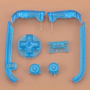 Plastic DPads Power ON Off Buttons for Gameboy Advance A B L R Buttons Frame GBA Buttons (Light Blue)