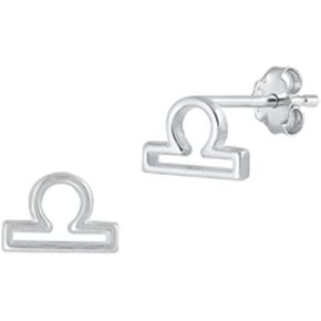 925 Sterling Silver Zodiac Sign Stud Earrings