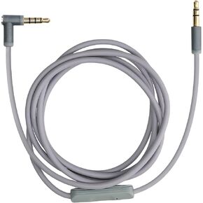 kwmobile Headphone Cable for Beats Studio 3 / Solo 3 / Solo2 / Studio 2 / Studio 1 / Mixr - 140cm Replacement Cord with Microphone + Volume Control - Grey
