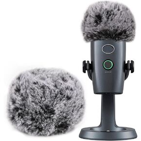 WIBOND Blue Yeti Nano Pop Filter Professional Furry Windscreen Mic Cover Compatible with Blue Yeti Microphone