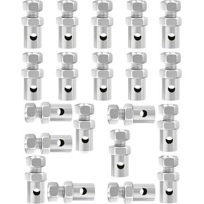 20Pcs 1/8" Throttle Brake Cable Ends Stop Lock Clamps, Throttle Brake Clutch Cable Ends Stops for Go Kart Motorcycle Motorized Bike Bicycle Scooter Garden Lawn Mower Tractor Part in Kuwait