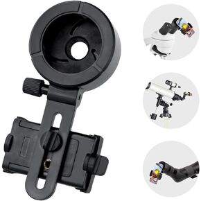 Universal Smartphone Telescope Adapter Mount, Phone Scope Bracket Through Binoculars, Monoculars, Spotting Scopes, Microscopes - Telescope Holder Accessories for Most Smartphones