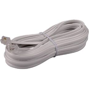 AUDIOVOX TP243WHN, White, 25-Ft. Phone Line Cord