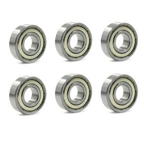 RUIAN 6202Z 15 x 35 x 11mm دروع معدنية مزدوجة محامل كروية شعاعية ذات أخدود عميق، 6 عبوات