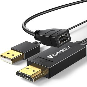 FOINNEX HDMI to Mini DisplayPort Adapter, 4K HDMI to Mini DP Converter, Support HDMI Source to Mini DP Display in Kuwait