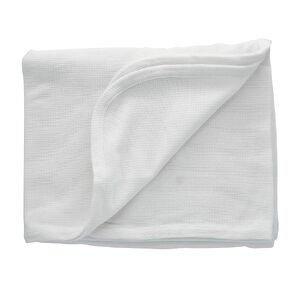 Angeles Waffle Weave Blankets, Set-6, White, AFB7955, 100% Cotton, Toddler Cot or Rest Mat Nap Blanket for Classroom, Preschool, Daycare or Nursery
