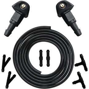 Windshield Washer Nozzles Kit Replacement Fit For Honda Acura Civic 87-05, CRV 96-11, HR-V 99-06, Accord 03-08, RSX 02-06, TSX 04-06, PRELUDE 97-2001. OEM #: 76810-SWA-E01.