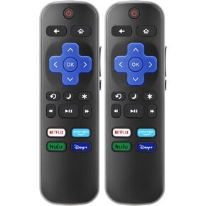 Gvirtue【Pack of 2】Replacement Remote Control Only Compatible for Roku TV,for TCL Roku/for Hisense Roku/for Onn Roku/for Insignia,for Sharp,for Philips Roku Smart TVs(Not for Roku Stick,Box and Player)
