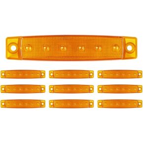 10 x 3.8 Truck Bus Boat Trailer Blue Side Marker Indicators Light Lamp 6LED Marker Light Blue, Rear Side Marker Light, Truck Cab Marker Light, RV Marker Light
