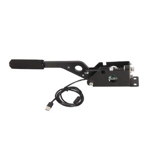 Jopwkuin Linear E Brake, 51 Inch USB Cable 64 Bit USB SIM Handbrake Black Realistic High Accuracy Integrated Design with Clamp for G29 for T300 for Sim Racing Games