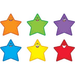 TREND ENTERPRISES Accents, Star Smiles Classic, 5-1/2-Inch Tall, 36/Pack, Multi (TEPT10907)