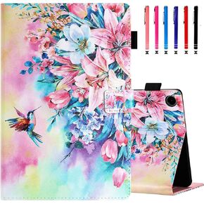 MonsDirect Case for Samsung Galaxy Tab A9+ 11 Inch 2023 (SM-X210/X216/X218), Anti-Scratch Suede Leather Multi-Angle Stand Cover, Auto Wake/Sleep & Pen Holder Case for Galaxy Tab A9 Plus Tablet, Black