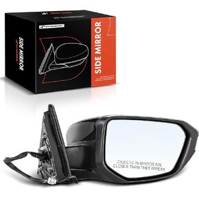A-Premium Left & Right Side Power Door Mirror Compatible with Honda Civic 2016-2021 Non-Heated with Power Glass Adjust Manual Folding Black Outside Rear View Mirror, Replace# 76258TBAA02ZA, 2-PC Set
