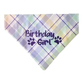 Birthday Girl Over the Collar Dog Bandana That Slips onto Their Existing Collar Size (X-Large)