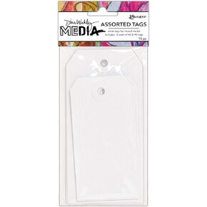Ranger Dina Wakley Media White Tags-#3 & #5