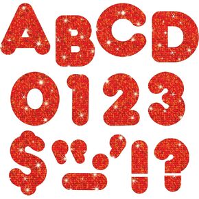 TREND enterprises, Inc. Red Sparkle 4" Casual UC Ready Letters