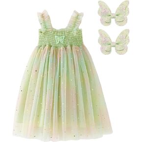 LYLKD Toddler Baby Girl Tutu Dress,Tulle Skirt,Little Girl Princess Birthday Party Sequin Dresses with Hairclips.
