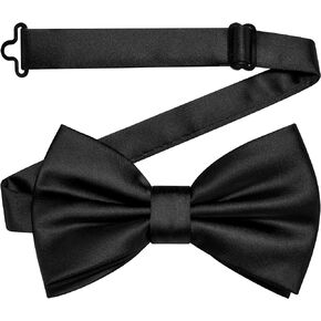 Solid Color Pre-tied Bow Tie Quality Adjustable Bowtie for Men Party Wedding