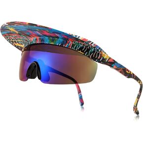 FEISEDY Cycling Sports Sunglasses Visor Protective Sun Glasses for Men Women Hip Hop Graffiti Frame B9063