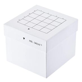 uxcell Centrifuge Tube Freezer Storage Box 16 Places Cardboard Cryogenic Holder Rack for 50ml Microcentrifuge Tubes Vials Samples, White Pack of 2