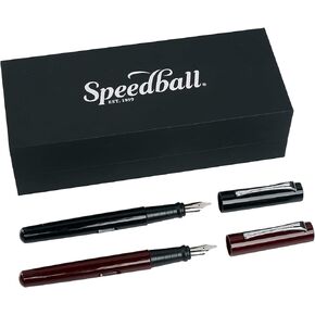Speedball 002907 Calligraphy Fountain Pen Gift Set, Black