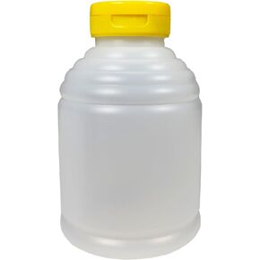 Pinnacle Mercantile Refillable HDPE Plastic Honey Bottles - Easy Squeeze, leak-proof, BPA-Free, and Made in USA 12oz pack of 6